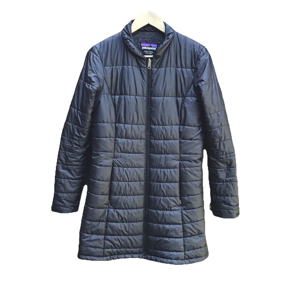 Patagonia Women's S Black Insulated Parka Inner Liner Zip-In Jacket Long Coat